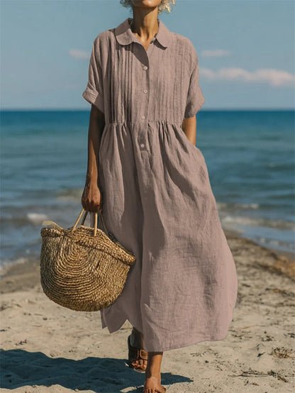Alice | Cotton Button Shirt Dress