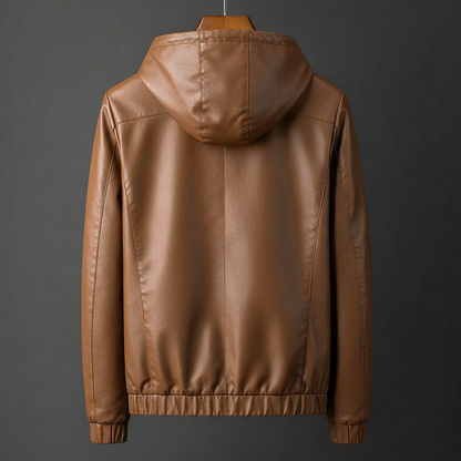 Parker Hooded Leather Jacket