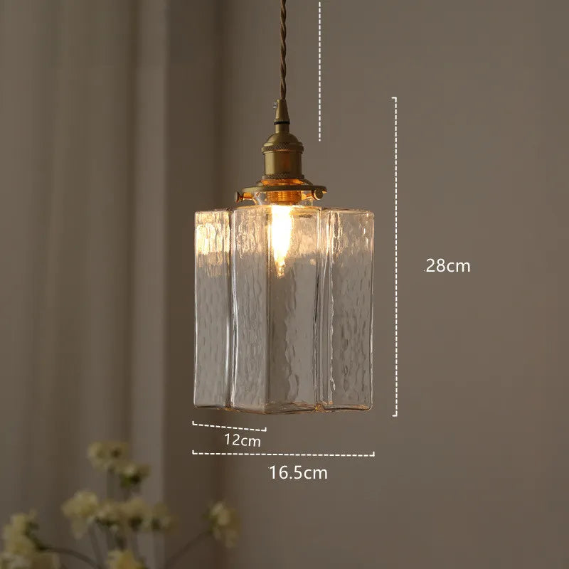 Oro Retro | Luxe Glazen Hanglamp – Gouden Accenten – Vintage Design