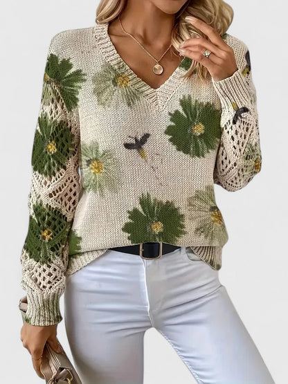 Marisavina - Pull Bloem Vintage Elegant