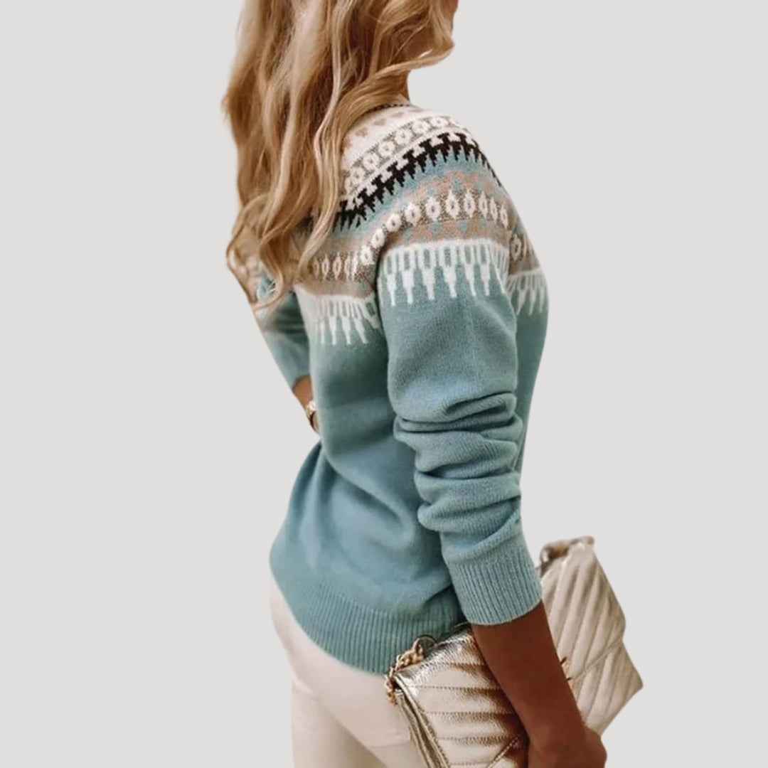 Abigail | Women Spring Fair Isle Knit sweater