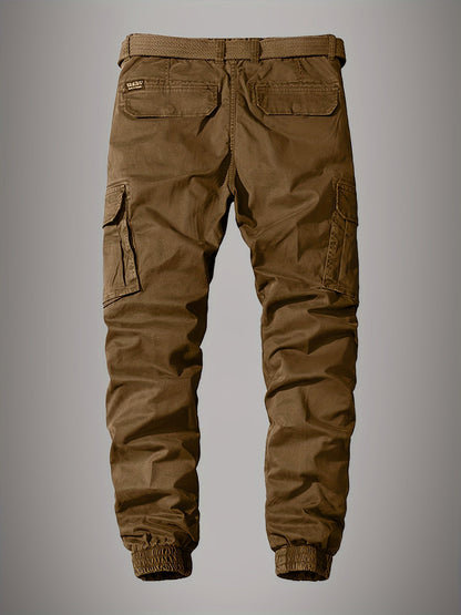 Cargohose Herren Relaxed Fit Freizeit & Alltag Bestickt