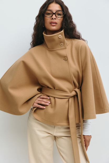 Belted Funnel Neck Jacket for Women - Image 11