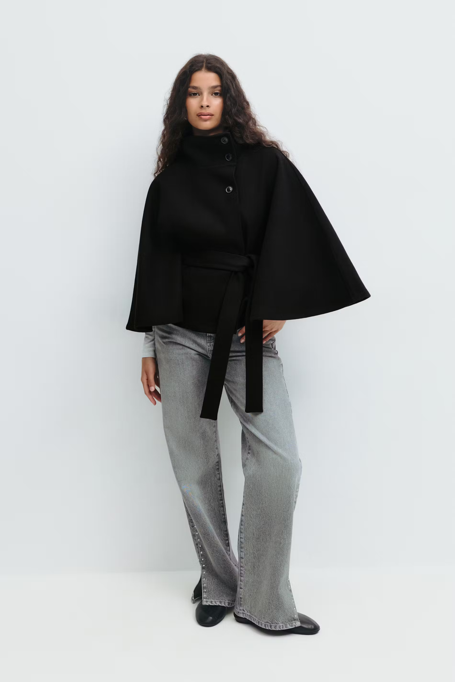 Belted Funnel Neck Jacket for Women - Image 7