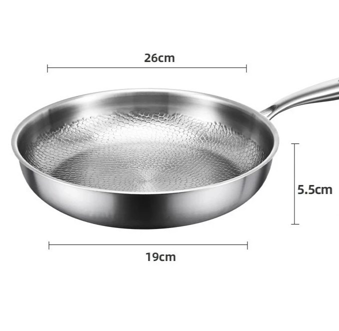 TitanPro – Pure Titanium Frying Pan with Hammered Fish-Scale Pattern