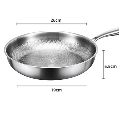 TitanPro – Pure Titanium Frying Pan with Hammered Fish-Scale Pattern