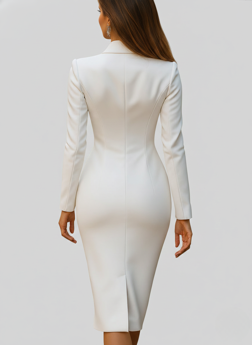 Jem | Vestido Midi de Cuello en V para Mujeres