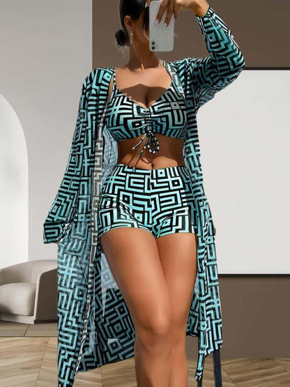 Trendiges 3-teiliges Badeanzug-Set – Leona