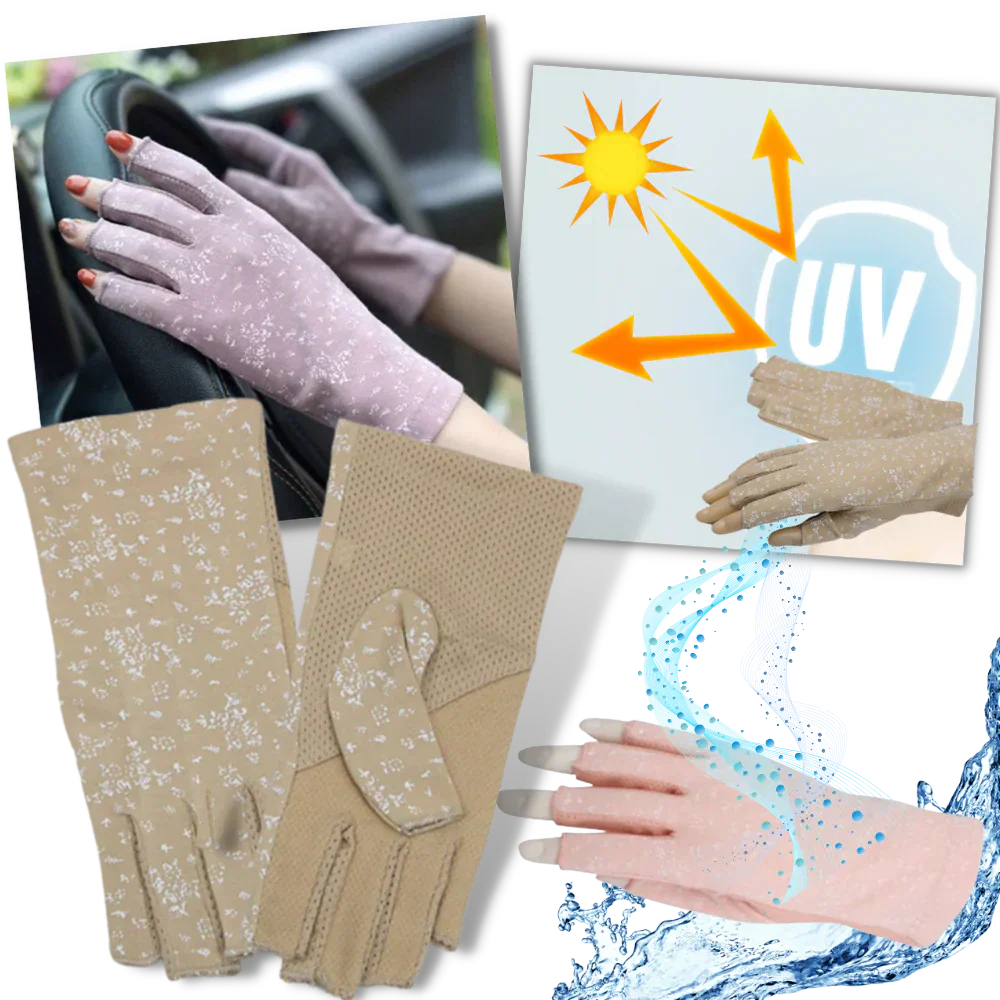 UV-Resistant Cotton Gloves for Sun Protection – Fashionable Design