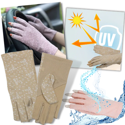 UV-Resistant Cotton Gloves for Sun Protection – Fashionable Design