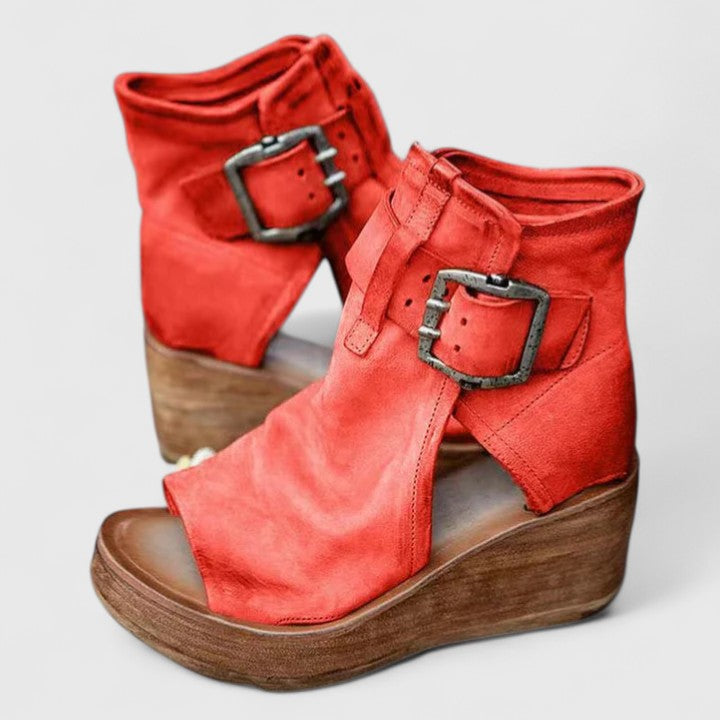 Rustikale Keil-Sandalen – Müheloser Stil mit Alltagskomfort Damen