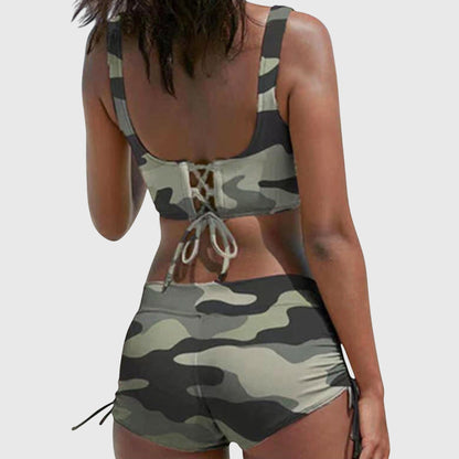 Freya | Women’s Camo Stylish Two-Piece Bikini Swimsuit