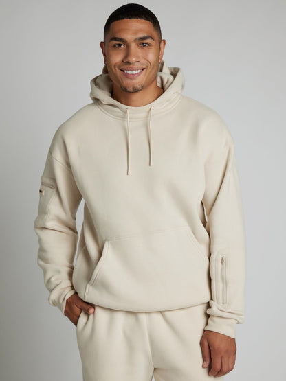 Cozy travel hoodie with airplane mode graphic