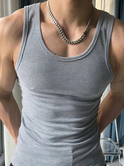 Men’s Breathable Summer Tank Top – Lightweight Comfortable Athletic Casual Workout Tee