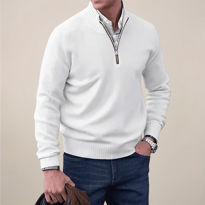 Jory | Men Spring Half-Zipped Knit sweater