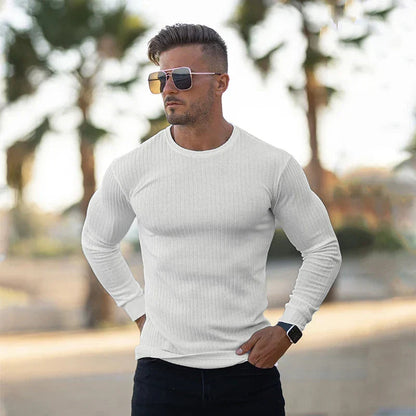 Elandro – Men’s Long Sleeve T-Shirt with Slim Casual Fit