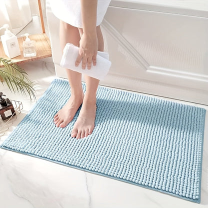 Soft Chenille Bathroom Mat – Plush Absorbent Non-Slip Quick-Dry Rug