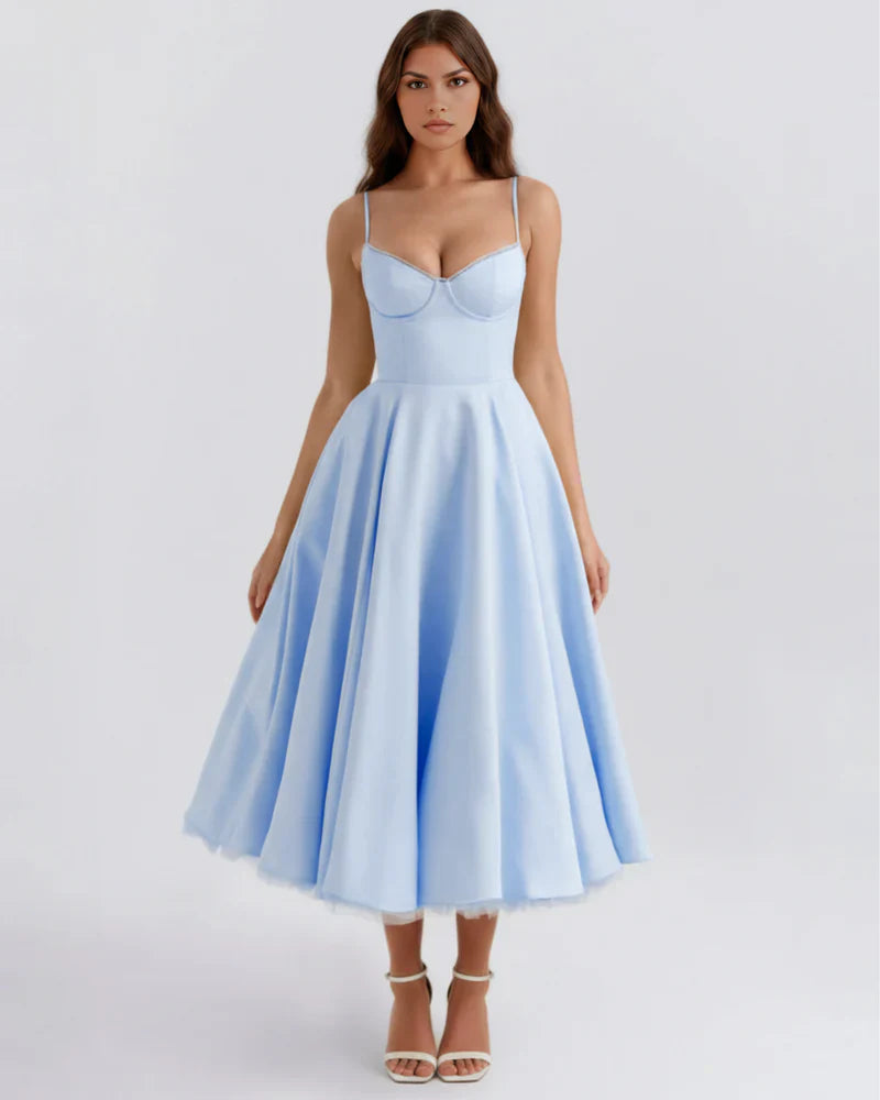 Belle - Robe midi avec couches de tulle et poches secrètes