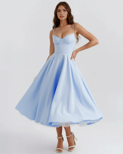 Belle - Robe midi avec couches de tulle et poches secrètes