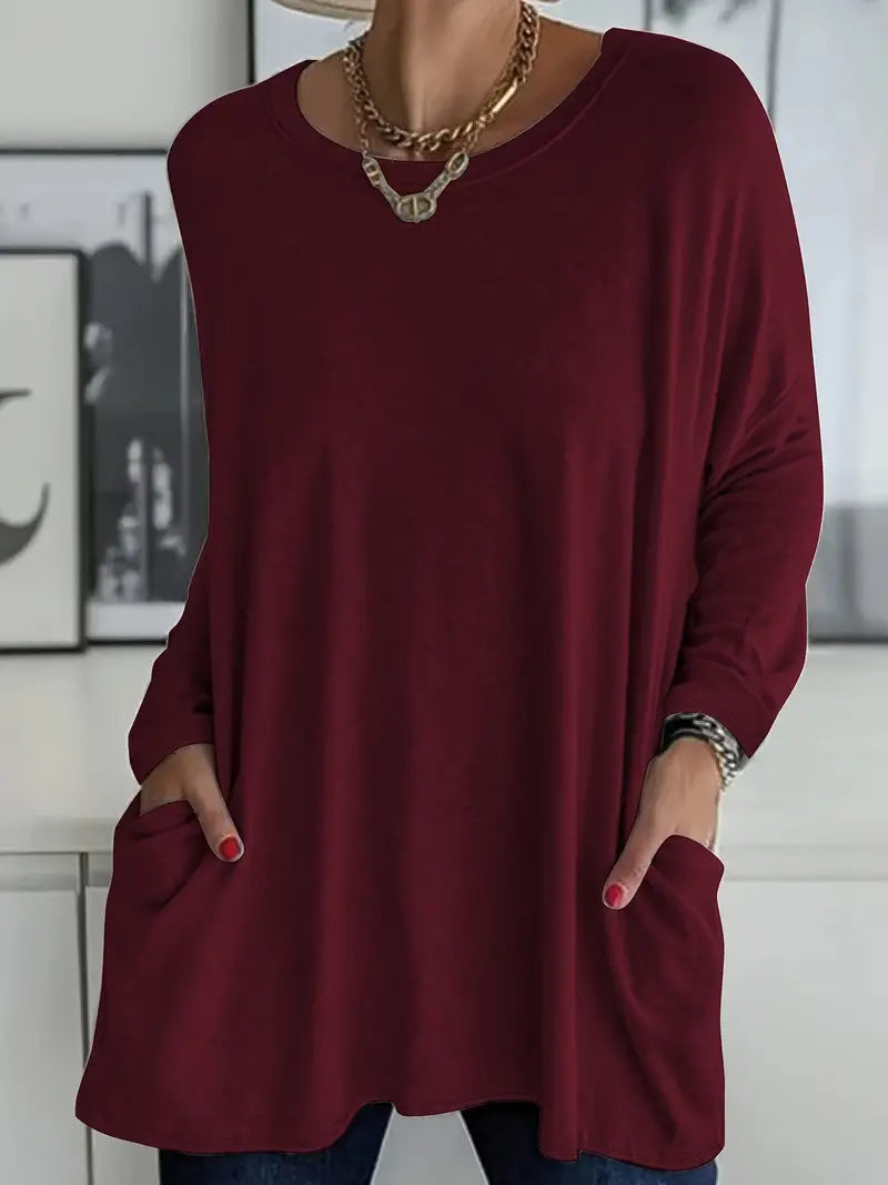 Julieta | Suéter Largo Oversize con Bolsillos