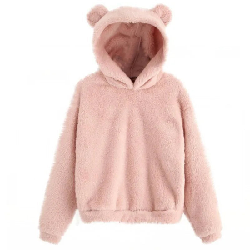 Elourie – Women’s Fleece Sweater with Bear Ears Hood