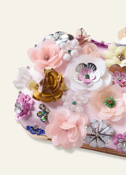 Mae - Sequin Floral Embellished Sequin Clutch