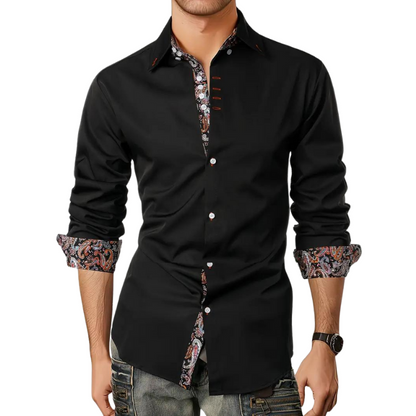 Paolo - Paisley Pattern Fitted Men Shirt Premium Fabric