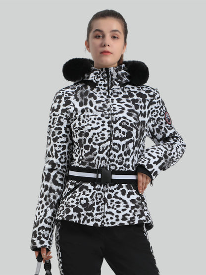 Women's Slim Fit Belted Down Ski Jacket