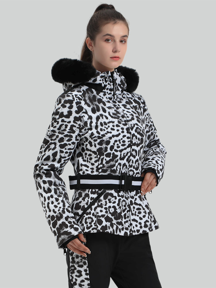 Women's Slim Fit Belted Down Ski Jacket