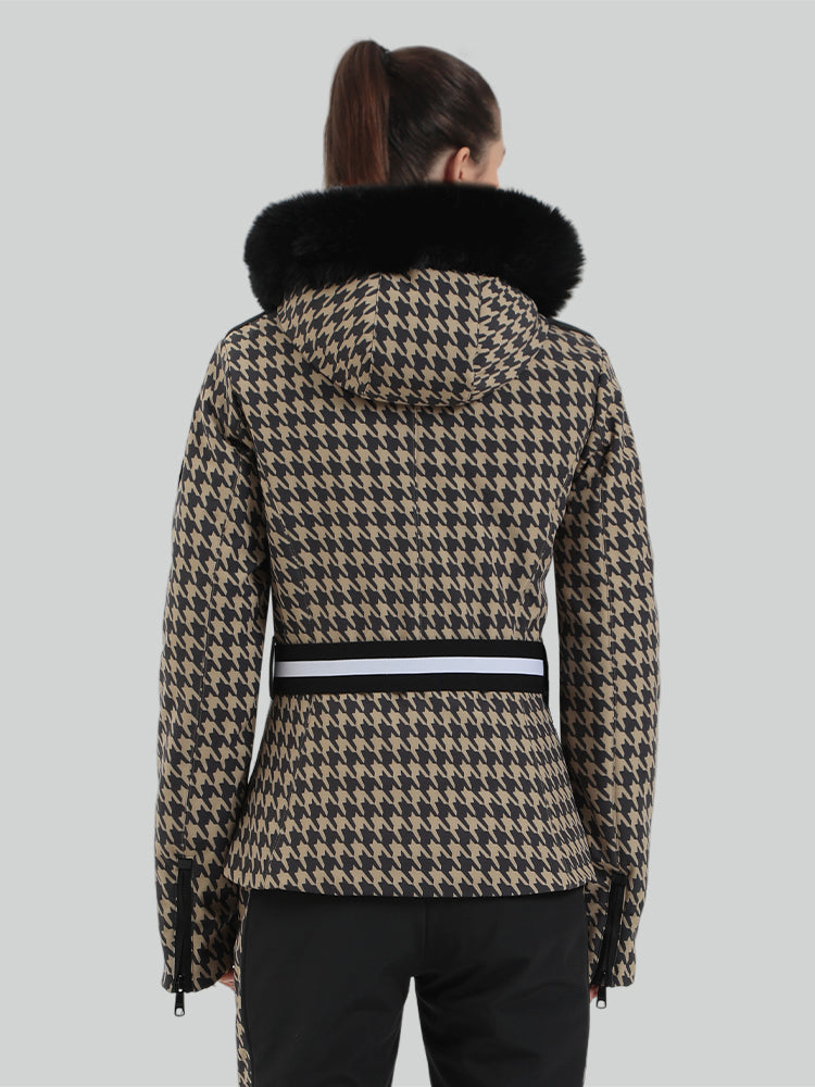 Women's Slim Fit Belted Down Ski Jacket