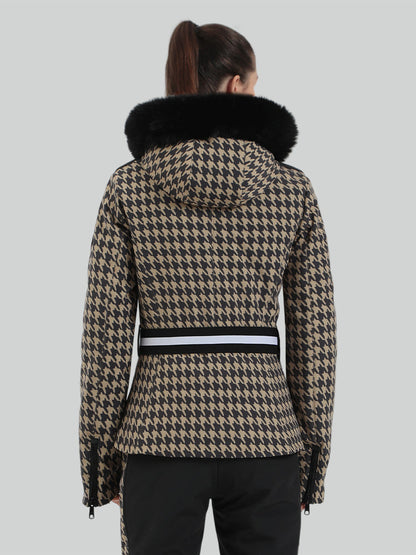 Women's Slim Fit Belted Down Ski Jacket