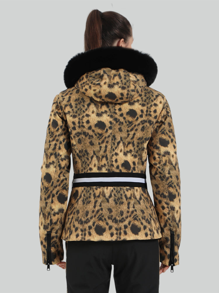 Women's Slim Fit Belted Down Ski Jacket