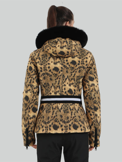 Women's Slim Fit Belted Down Ski Jacket