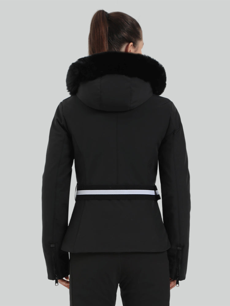 Women's Slim Fit Belted Down Ski Jacket