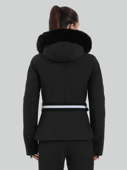 Women's Slim Fit Belted Down Ski Jacket