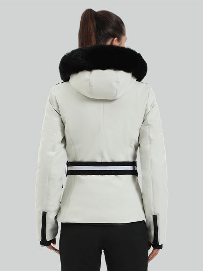 Women's Slim Fit Belted Down Ski Jacket