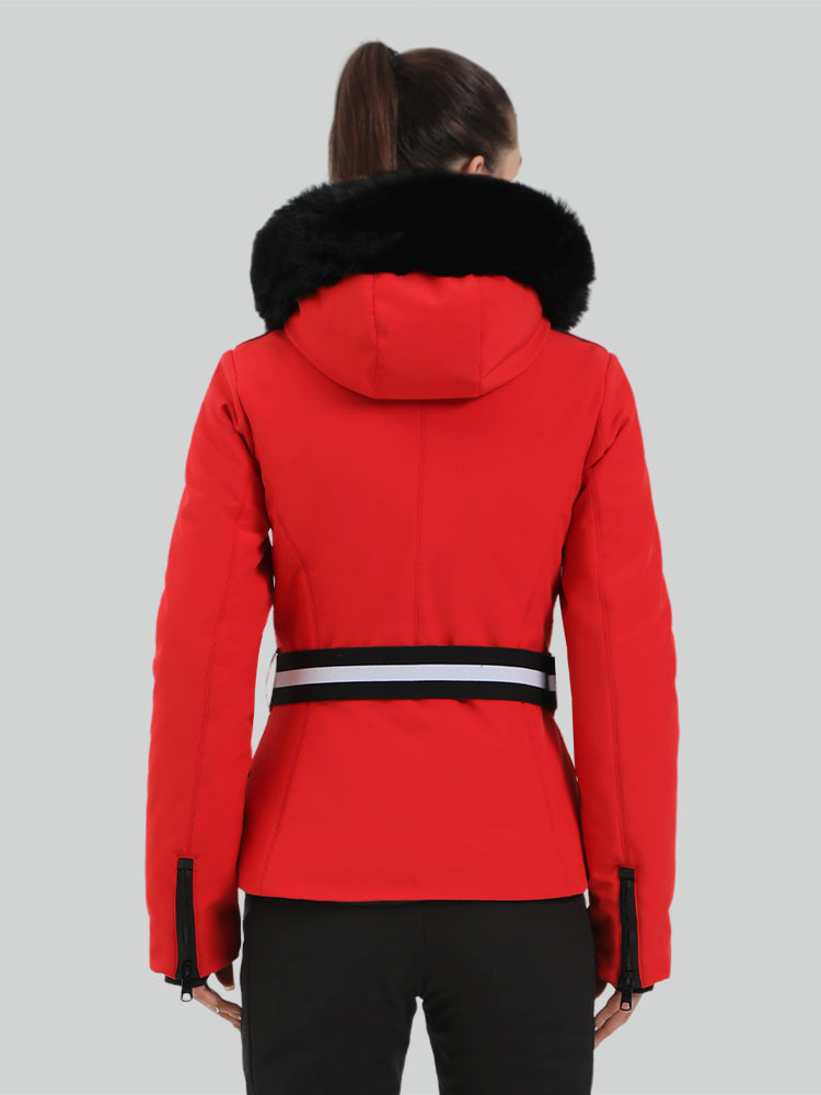 Women's Slim Fit Belted Down Ski Jacket
