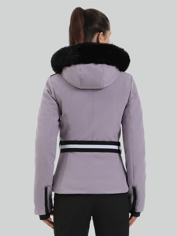 Women's Slim Fit Belted Down Ski Jacket