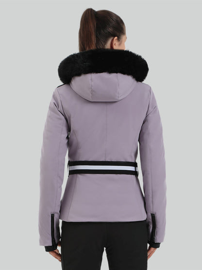 Women's Slim Fit Belted Down Ski Jacket