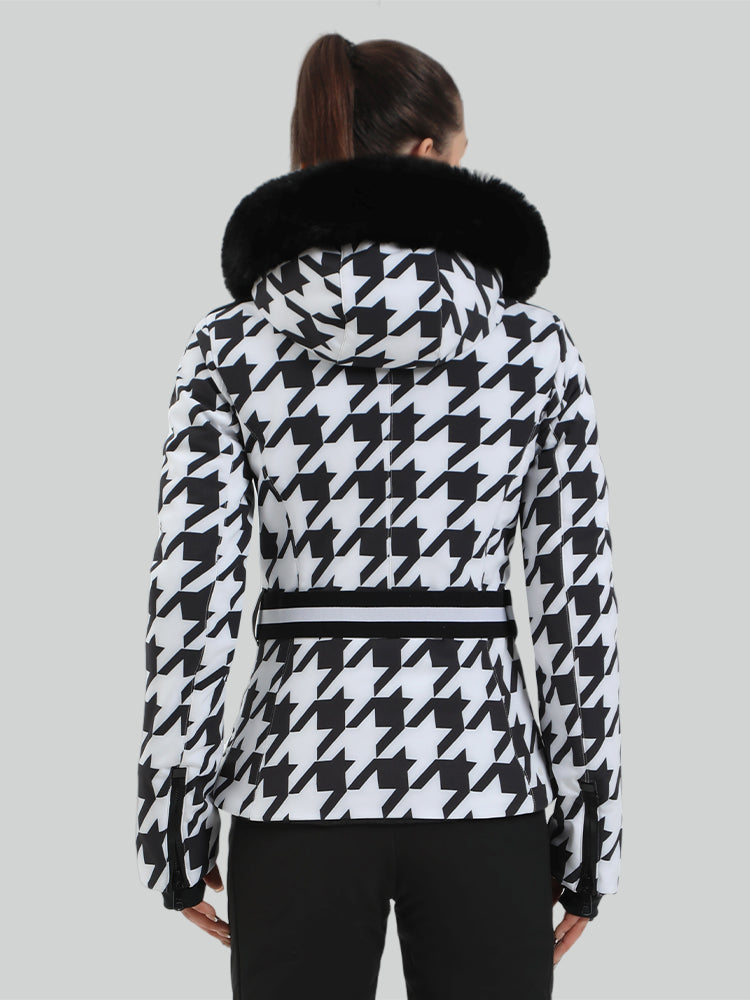 Women's Slim Fit Belted Down Ski Jacket