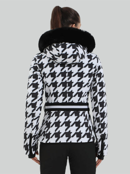 Women's Slim Fit Belted Down Ski Jacket