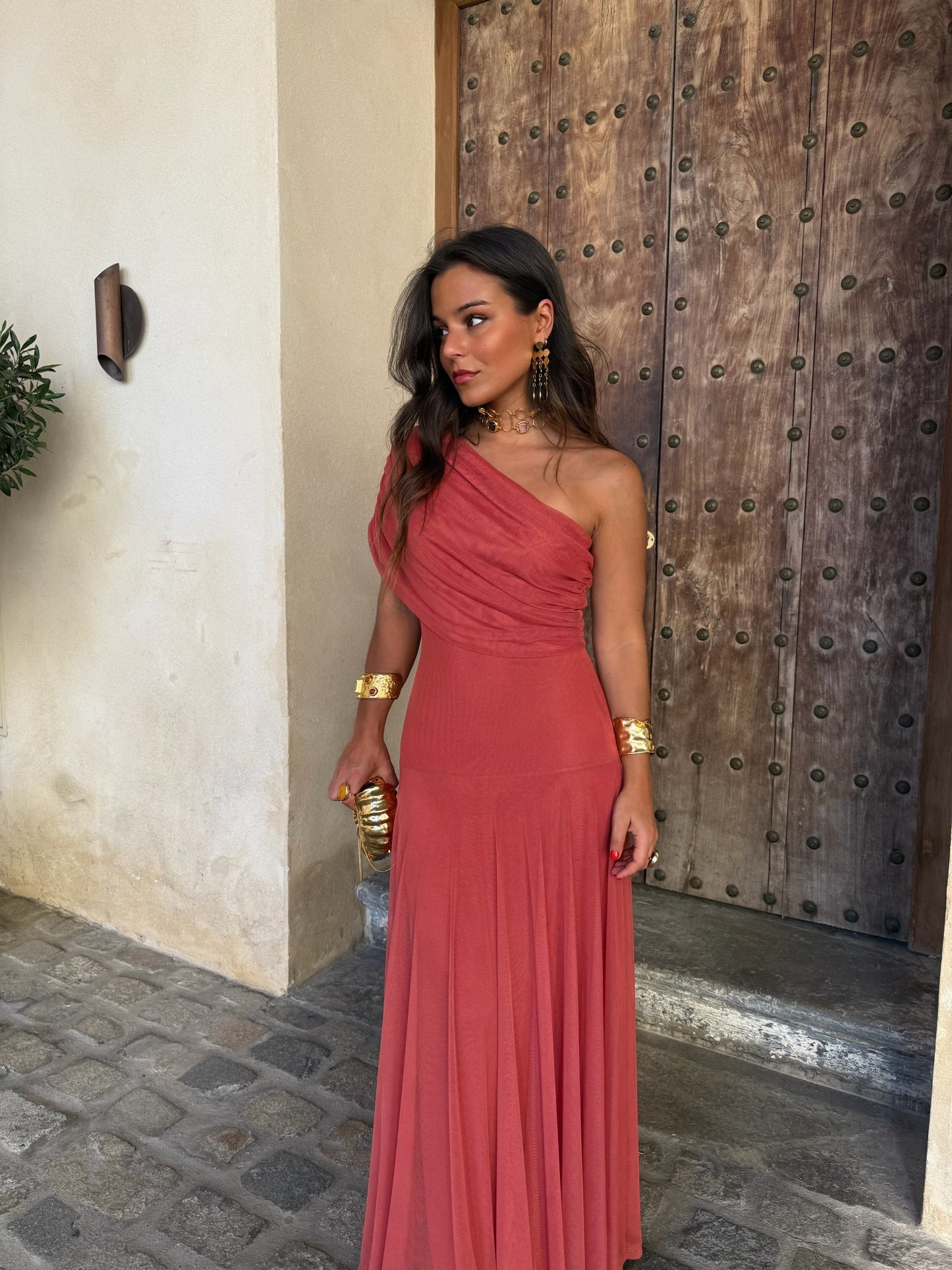 Toledo Dress in Light Terracota - Shipping/Envio 22/05 to 29/05