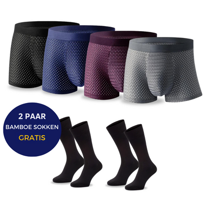JEF - Bamboe Mesh Boxer Shorts + GRATIS 2 paar Bamboe Sokken [TIJDELIJKE AANBIEDING]