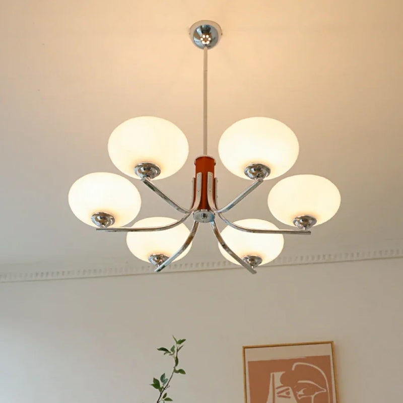 Lunaro | Bauhaus Pendelleuchte mit 3/5 Opalglas-Köpfen