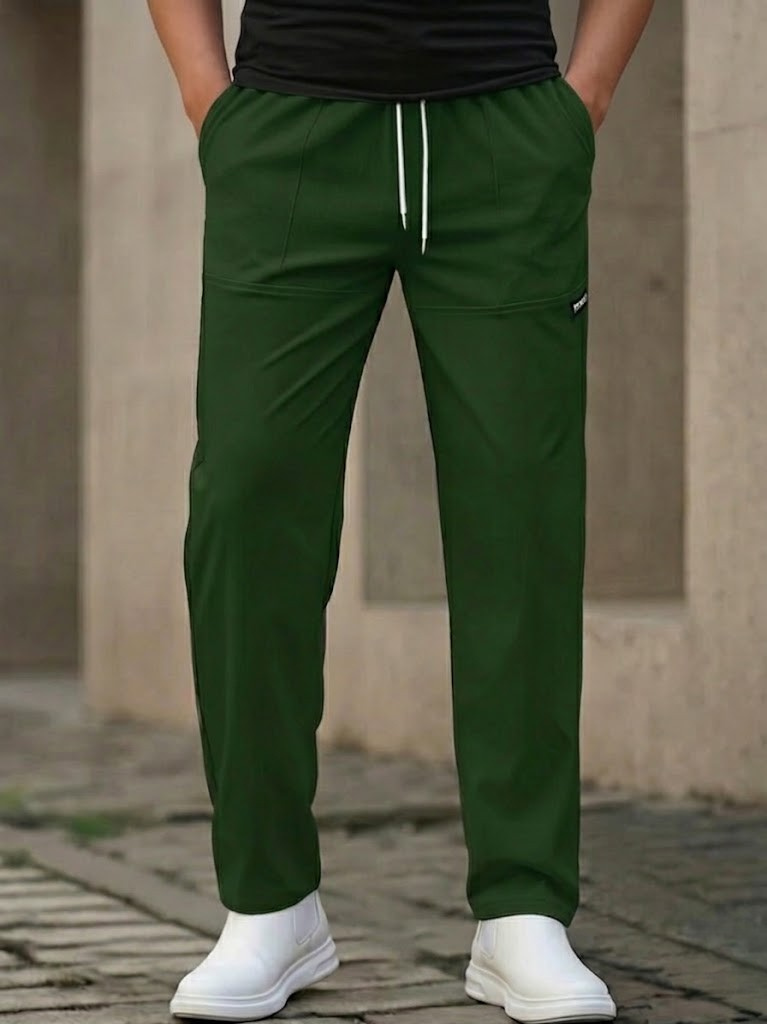 Men's Fleece Straight Leg Joggers Tracksuit Bottoms