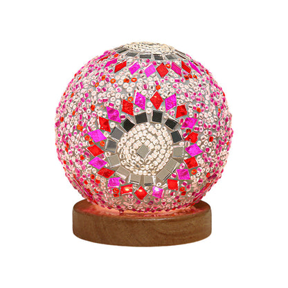 Mireva Tischleuchte mit Mosaikdesign – LED Lampe mit dimmbarer Funktion