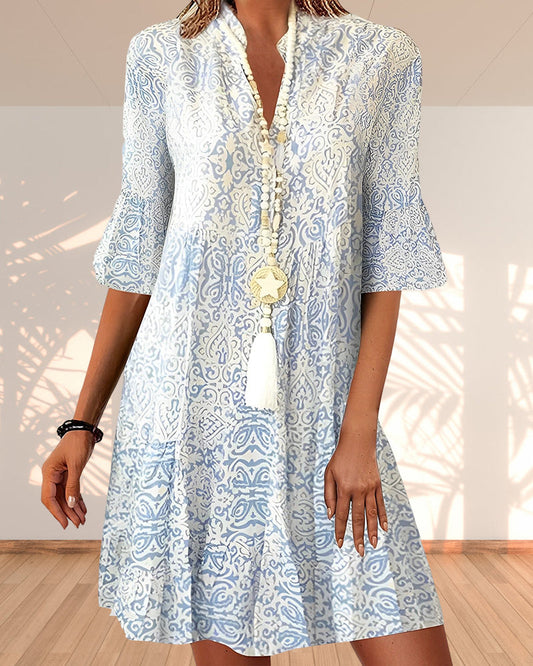 Gaëlle – Robe mini élégante à manches mi-longues femme