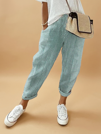 Sepha | Damenhose mit geradem Bein und Streifendesign