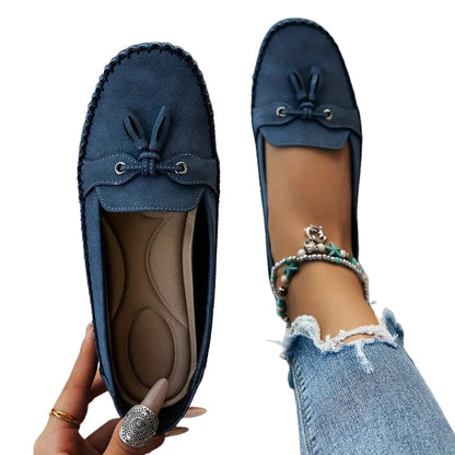 Mocassins femme en suède