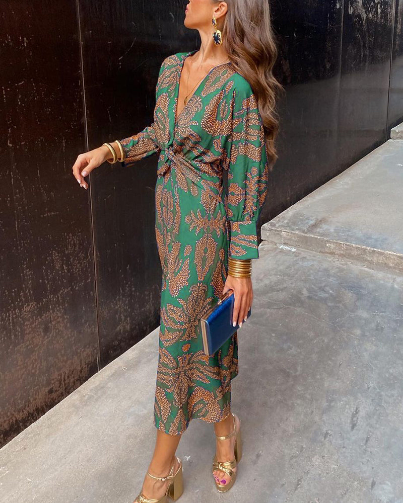 Frieda™ | Rochie midi cu model baroc